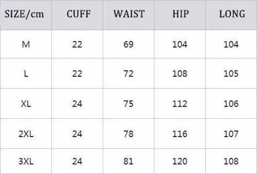 Men's Core Sweatpants Size Chart – Because Life Is Not Guaranteed