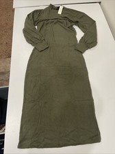 Francesca’s Joan Turtleneck Knit Midi Dress Olive M