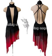 Ice Skating Adult Figure skating Dress Gymnastics Costume black dyeing