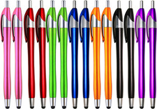 Electronic Screen Touch Stylus,14 Pack 2 in 1 Slim Long Click Ink Stylus Ballpoi