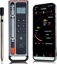 Wifi and Bluetooth Meat Thermometer Digital Wireless - Long Range Connection wit