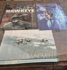LOT OF 3 Vintage Northrop Grumman E-2C Hawkeye II  Posters