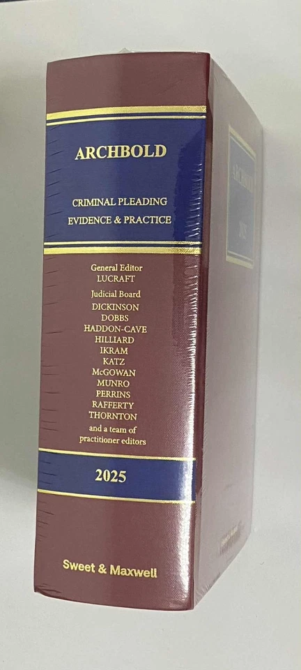 Archbold 2025 Criminal Pleading Evidence & Practice - Sweet & Maxwell - Hardback - Image 2 of 2
