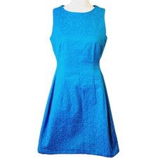 Eva Mendes size 8 Dress women zipper sheath lining stretch texture pleated