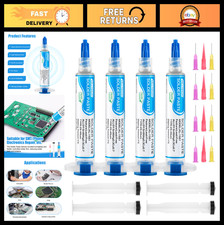 Lead-Free Solder Paste 5ML - No-Clean, High-Temperature, 217 C Melting Point, 4