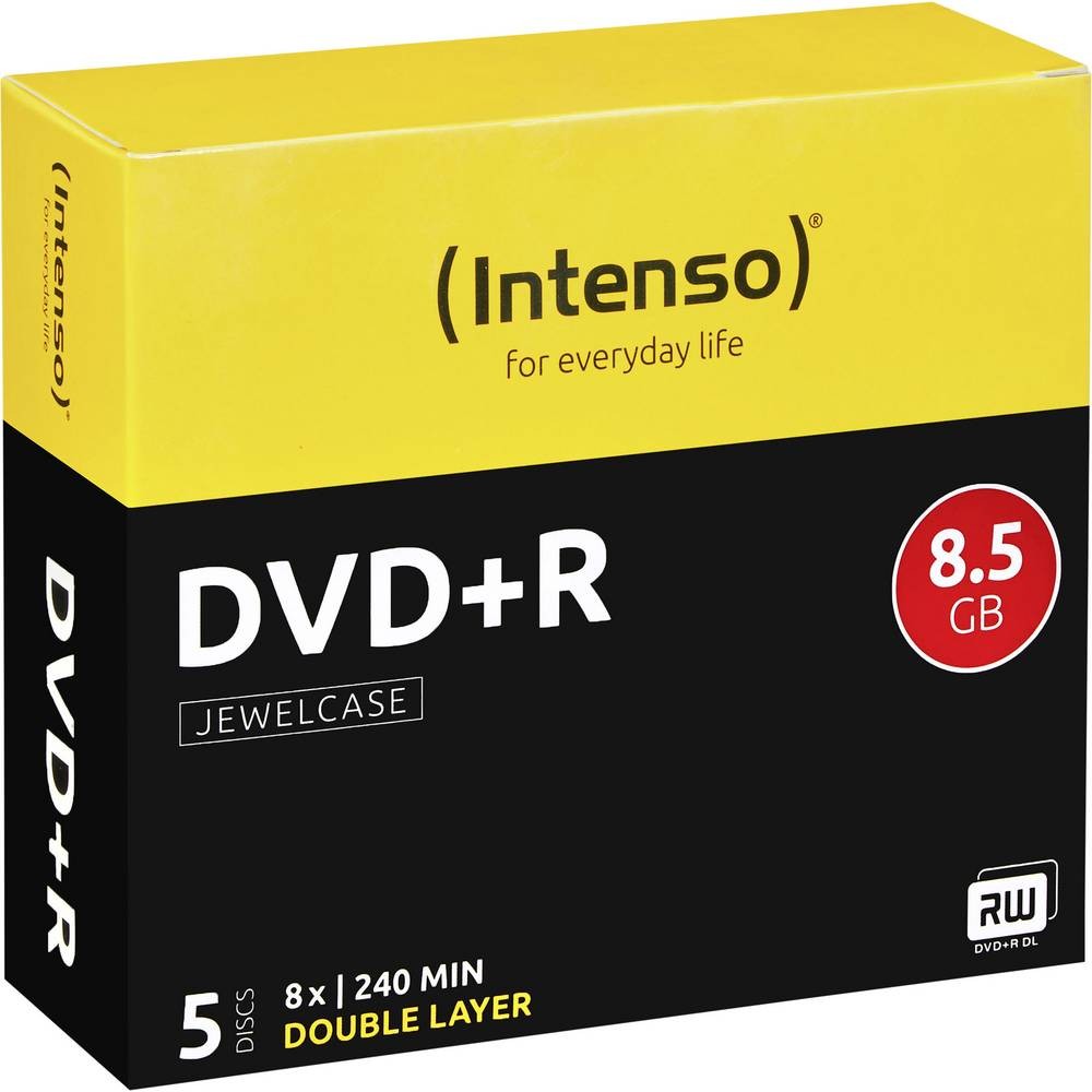 DVD+R DL vierge 8.5 GB Intenso 4311245 disque optique de sauvegarde 240 min