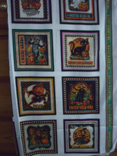 100 cotton Halloween Fabric "Happy Haunting Patch" by Quilting Treasures