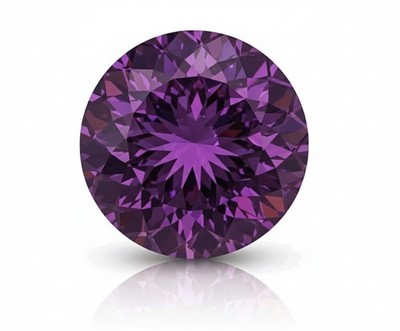 2 CT Fancy Purple Color Portuguese Cut VVS1 Diamond Premium Quality gemstone 8mm