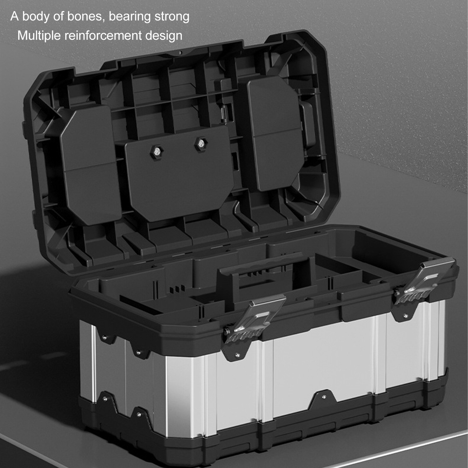 Industrial Tool Box with Non-Slip Grip for DIY Projects-image