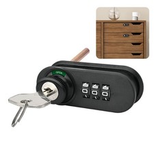 Black White 3-Digit Mechanical Combination Lock for Cabinets Drawers Lockers