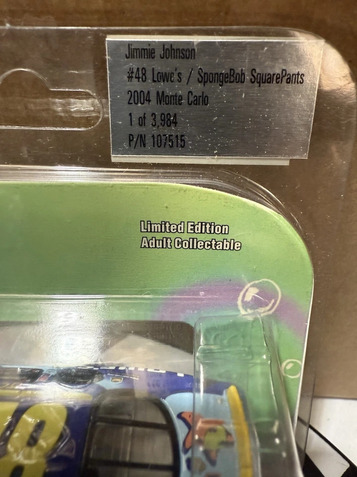 RARE* Jimmie Johnson #48 Lowe’s SpongeBob SquarePants 2004 1/64 Nascar Diecast - Image 3 of 4