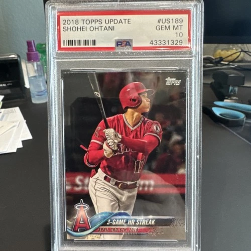 2018 Topps Update Series Season Highlights Checklist Shohei Ohtani (RC) PSA 10