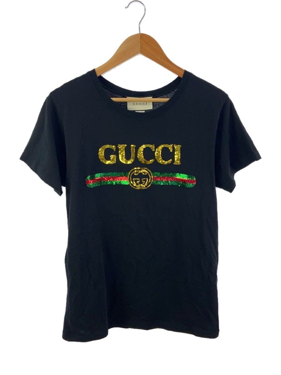 GUCCI T-shirt sequins XXS cotton Black 492347 Used | eBay