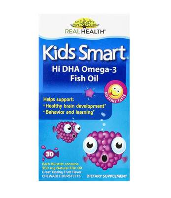 Bioglan, Kids Smart, DHA-Omega-3-Fischöl, Frucht, 30 kaubare Burstlets