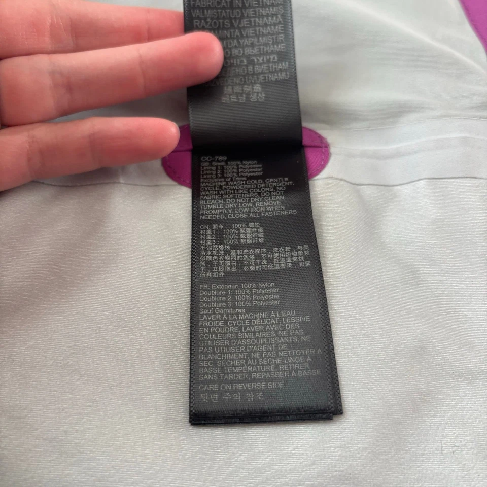 Chaqueta de lluvia Marmot para mujer sublime púrpura orquídea/sombra nocturna talla M usada en excelente estado esquí - Imagen 4 de 4