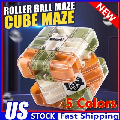 Speed Cube Rolling Ball 3D Maze Magic Cube Stress Reliever Party Toys Kids Adult