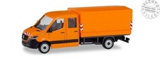 Herpa 095198 - 1:87 H0 - furgone Mercedes-Benz Sprinter cassonato chiuso arancio