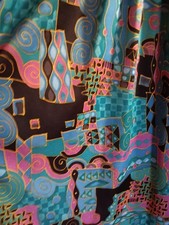 Anthony Richards House Dress 1xl Muumuu Teal Green Geometric