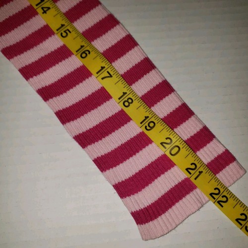 So Wear It Declare It Girls Large Pink White Stripe Cable Knit V-Neck Sweater - Picture 7 of 7