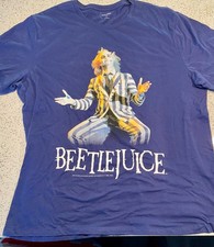 Beetlejuice T-Shirt Color Blue 100 Cotton Unisex 2XL - New w/ Tags