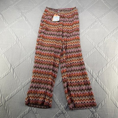 Shade & Shore Pants Womens Size S Multicolor Crochet Chevron Swim Cover Up Beach