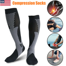 20-30mmHg Compression Socks Stockings Womens Mens Knee High Medical S/M - L/XL