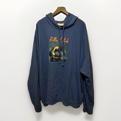 Billie Eilish Happier Than Ever Call Me Again Blue Hoodie *RARE*  2021 XXL