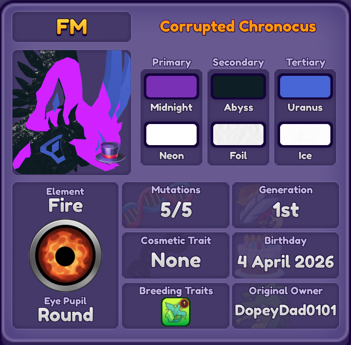 Corrupted Chronocus | Dragon Adventures | DA | Roblox | eBay