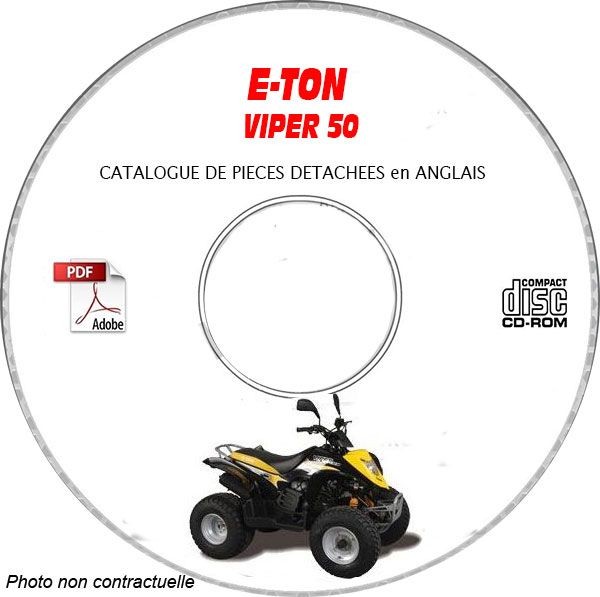 Catalogue de pièces VIPER 50 E-TON sur CD-R en anglais pour entretien