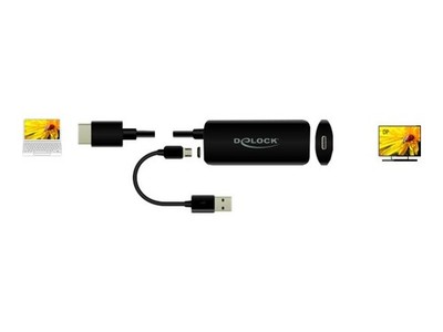 Delock HDMI-A Male to USB Type-C Female (DP Alt Mode) Adapter 4K 63251