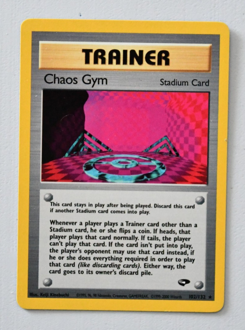 Chaos Gym 102/132 Pokemon Gym Challenge Regular Ungraded, Excellent to Near Mint