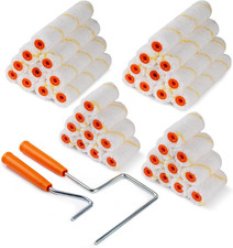 Microfiber Paint Roller, 40 Pack 2 Inch and 6 Inch Small Paint Roller Covers, Mi