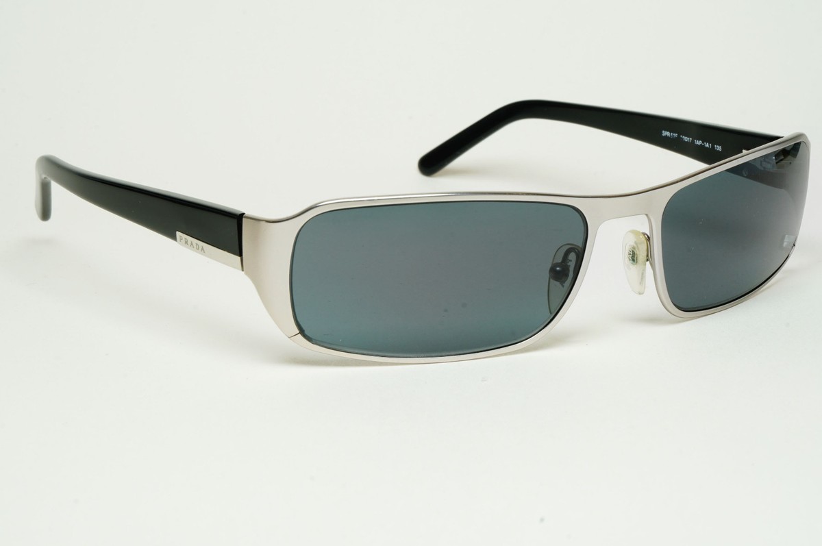 Prada Sunglasses 2006 Vintage Silver Rectangle PR52FS SPR 52F 1AP