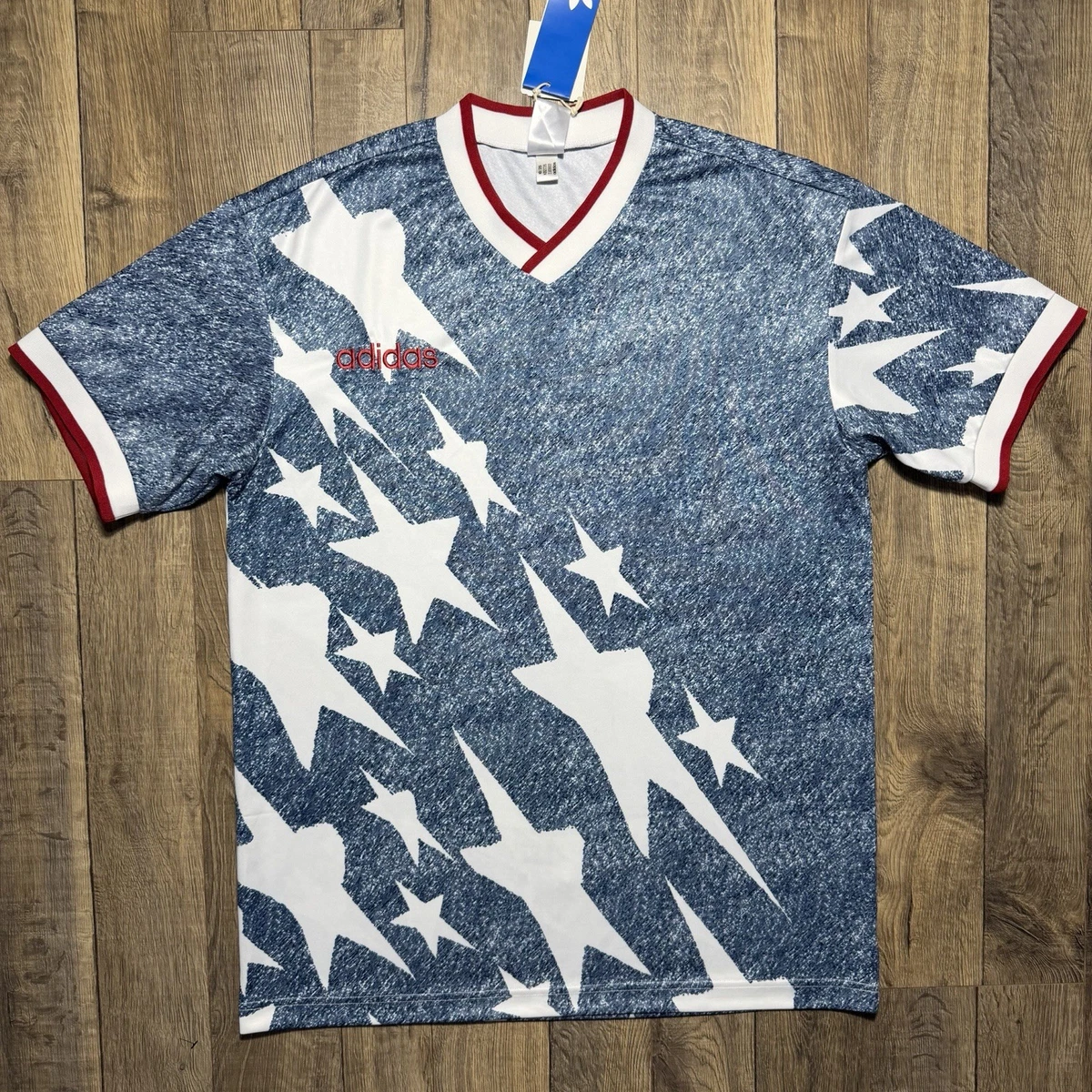 80s 90s  アディダス ゲームシャツ LIGA CUP USA Preços baixos em Adidas Azul USA National Team Roupas e Souvenirs