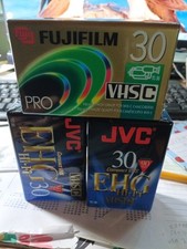 2 New Sealed JVC VHS-C High Energy EHG 30 TC-30  One Fujifilm ProCompact Tape