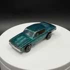 Vintage Hot Wheels Redline Custom Barracuda Aqua HK - Good Condition