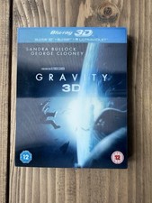 Gravity 3D Blu-ray + Blu-ray 2 Disc Set Sandra Bullock George Clooney Slipcover