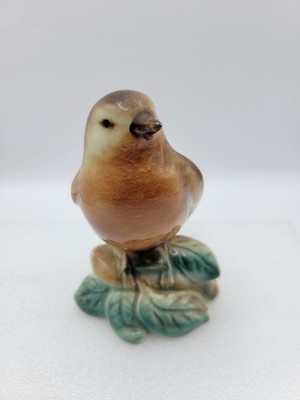 Vintage Campsie Ware Glanzgeschirr Vogel Ornament irisierend glänzend Glasur 10 cm Rotkehlchen