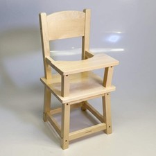 LAKESHORE Hardwood Doll High Chair 11"w x 10 1/4"d x 21 1/2"h Tan EE557