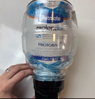 Petmate Replendish Gravity Waterer Replacement Jug With Microban 1/2 Gallon