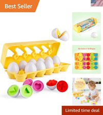 Fun 12-Piece Color  Shape Recognition Puzzle for Toddlers - Indoor Learning