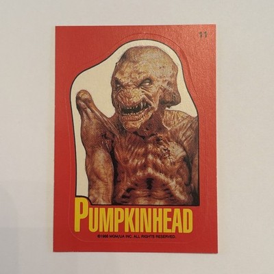1988 Topps Fright Flicks Sticker Card # 11 Pumpkinhead