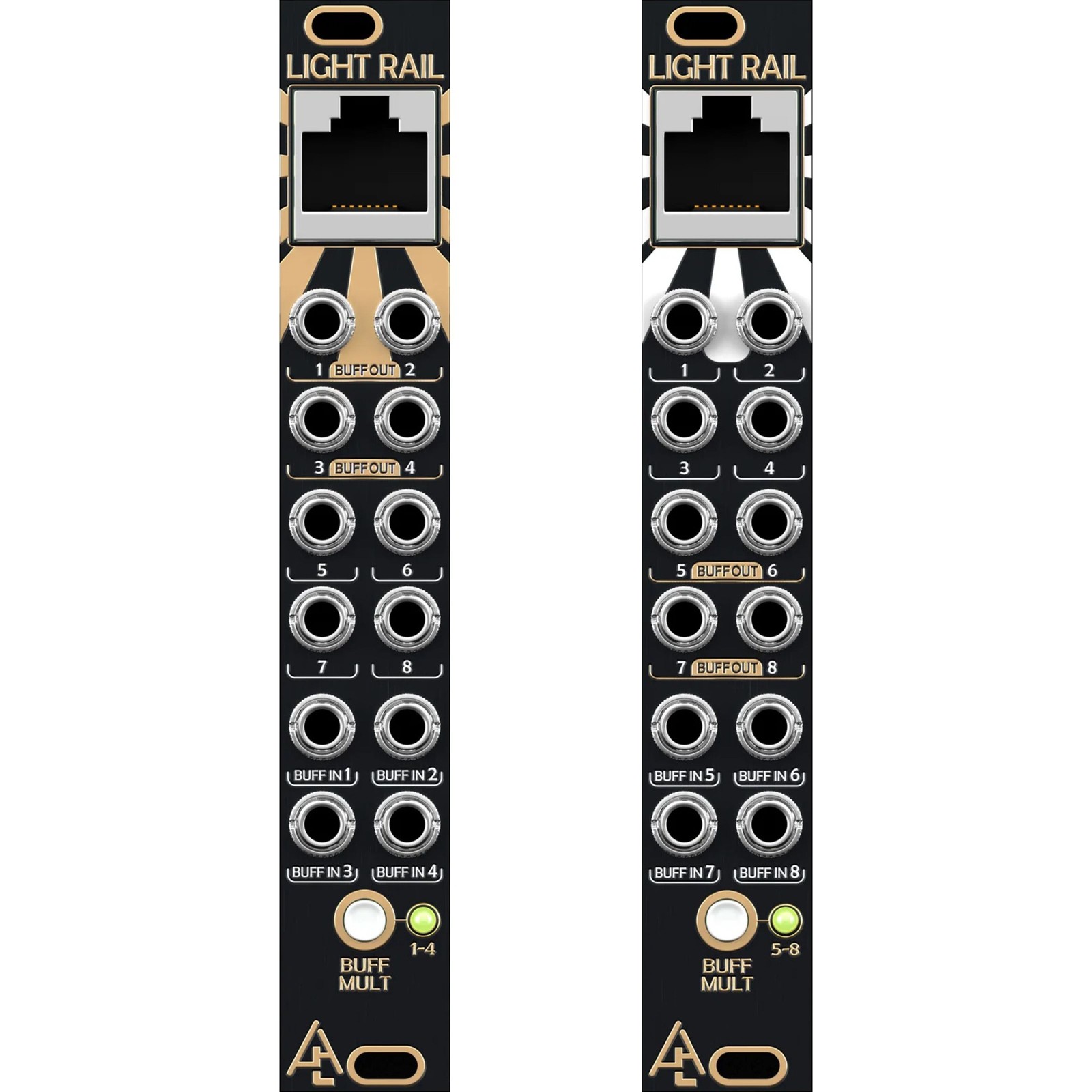 Модульный синтезатор After Later Audio Light Rail - Interface