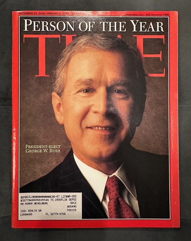 George Bush Person of the Year Time Magazine, December 25, 2000