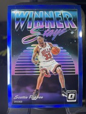 2018-19 Panini Donruss Optic - Winner Stays Scottie Pippen #20 Blue Prizm /85