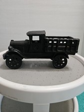 Vintage Farm Truck CAST IRON Model-T Ford Stake Black Solid Size 7" long