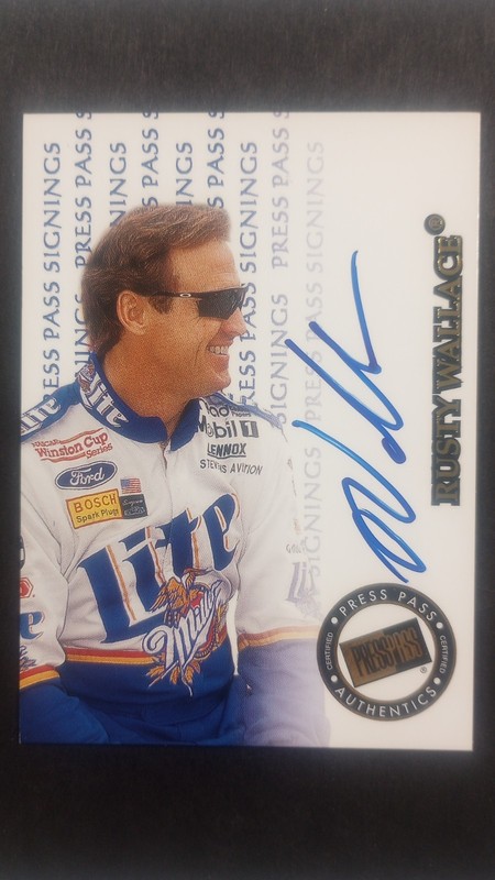  1999 Rusty Wallace Press Pass Signings Gold S.N. 024/100 Tin Release 