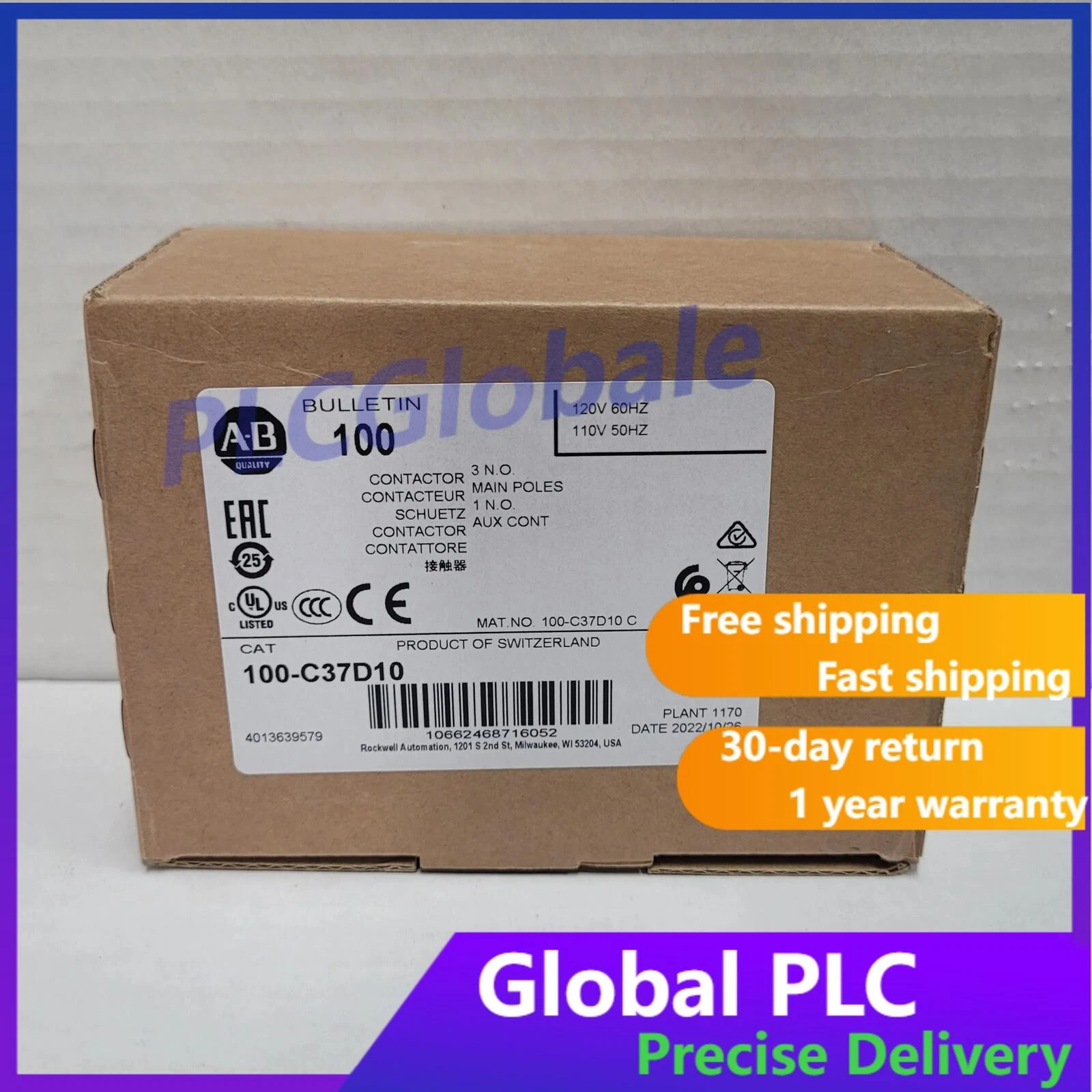 Allen-Bradley 100-C37D10 Contactor