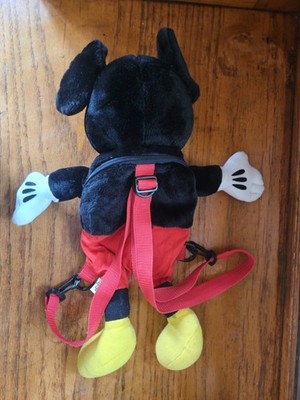 Disney Mickey Mouse Black Red Yellow Backpack Size Medium Walt Disney World Backpack Bag Mickey Mouse Red Yellow Black  main image 2