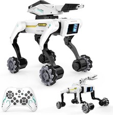 Smart Robot Dog with Wheels, 30 Bionic Actions, Voice  Remote Control, Program